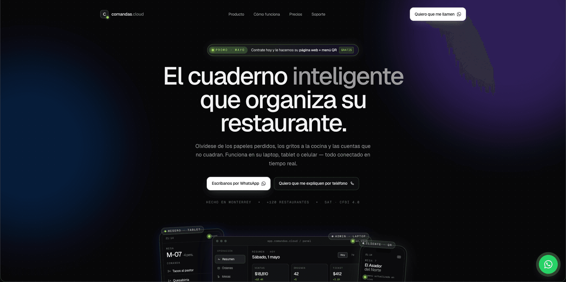 Pantalla de comandas.cloud