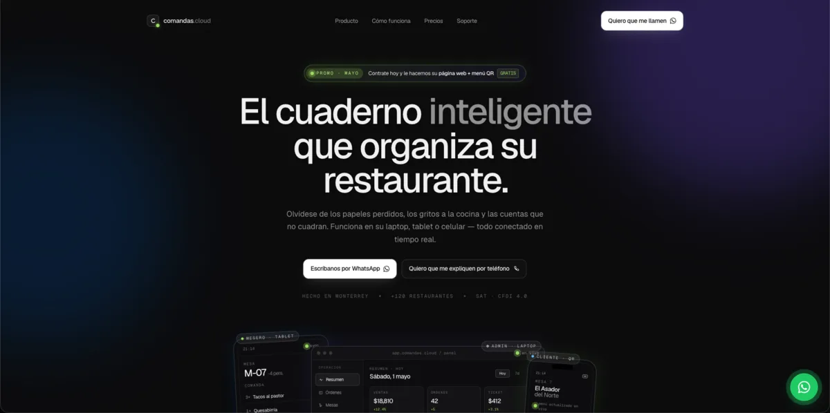 Pantalla de comandas.cloud