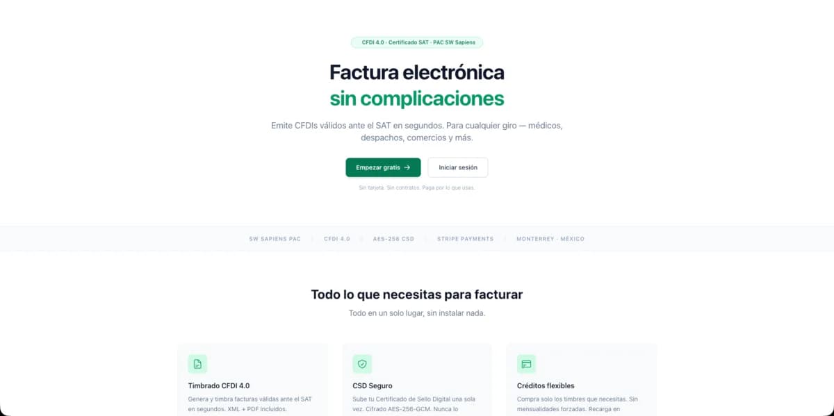 Pantalla de facturaalsat.com